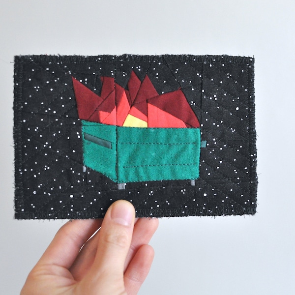 Dumpster Fire Paper Piecing Pattern