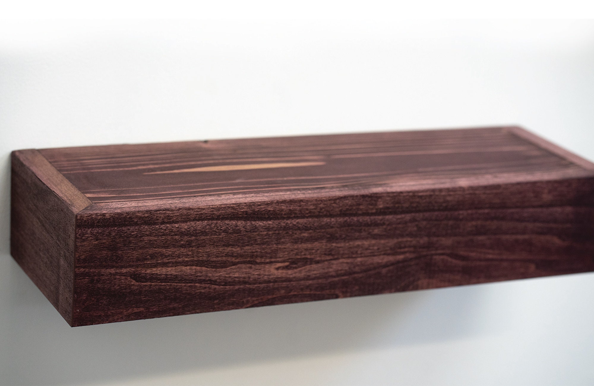 Estantes de madera de cerezo oscuro Estantes flotantes | Etsy