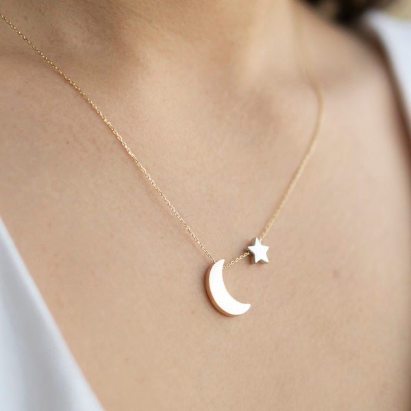 Moon Star Charm Necklace main image 1