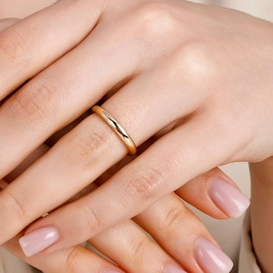 14K Gold Classic Wedding Ring, 14K Solid Gold 2.80mm Band Ring Sets, Gold Minimalist Comfort Fit Wedding Band, Couple&#39;s Gold Wedding Ring