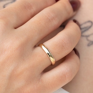 14k Solid Gold Wedding Band Ring (2.80mm Thickness), Women&#39;s Classic Band Dome Style, Comfort Fit, Men&#39;s Women&#39;s Wedding Ring Simple
