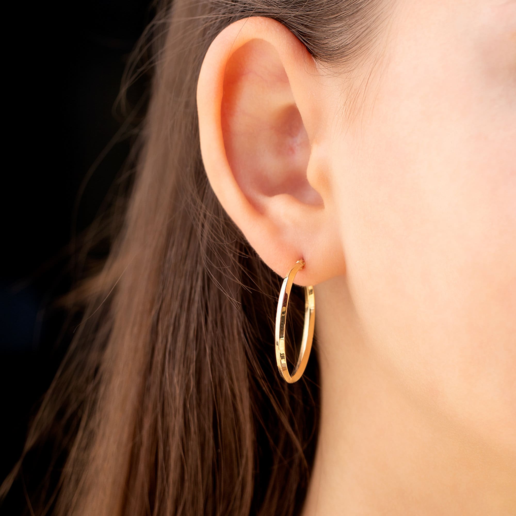 14K Solid Gold Hoop Earrings, Sizes 0.70-0.90-1.10 Inches, 2.20mm Thick,  Yellow Gold Classic Hoop Earrings, 14K Gold Hoops, Birthday Gift - Etsy  Australia
