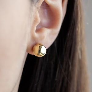 14K Yellow Solid Gold High Polished Ball Stud Earrings | Sizes: 7mm, 9mm | High Quality Ball Studs |Great For Gift Sale