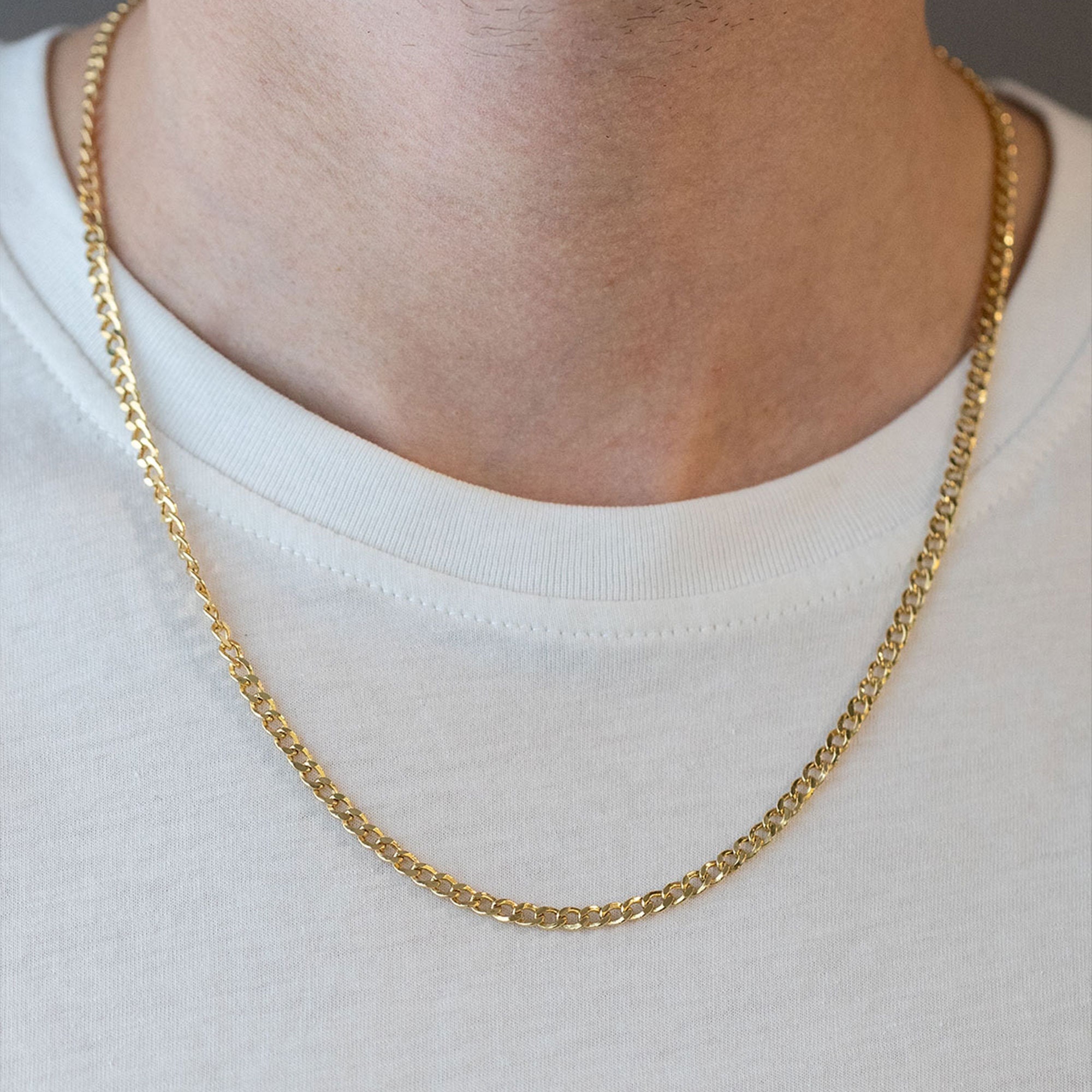Solid 14K Gold Miami Cuban Curb Chain 14kt Gold Chain for - Etsy