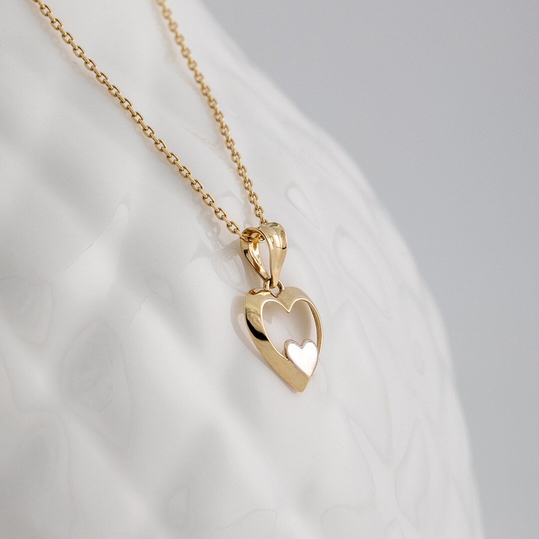 【14K】(14金) unbalance open Heart Necklace ハートネックレス 11969946_01.jpg?sw=800&sh=800
