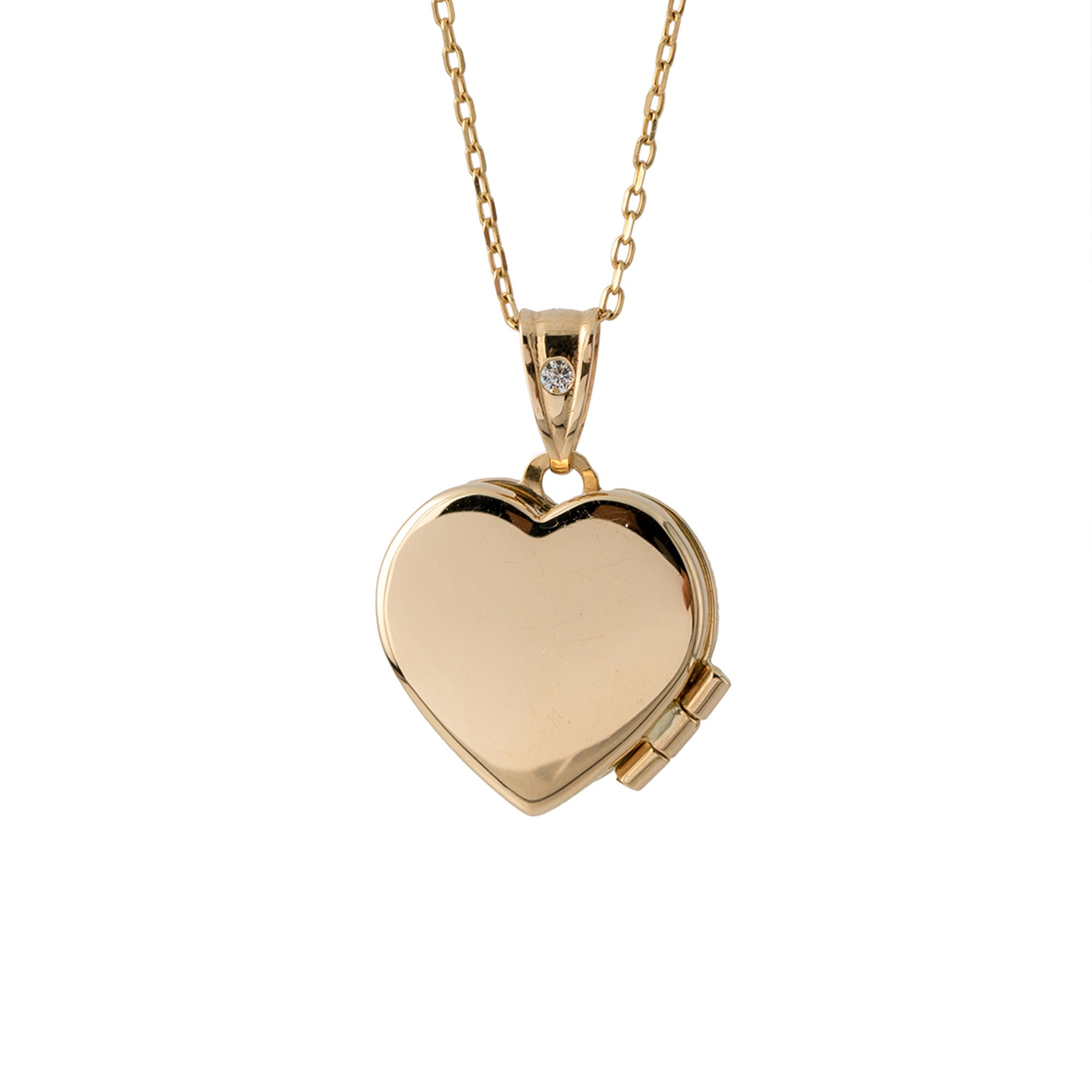 Mini Locket Gold 14k Yellow Gold Heart Mini Locket, 14K Solid Gold Love Locket Pendant ...