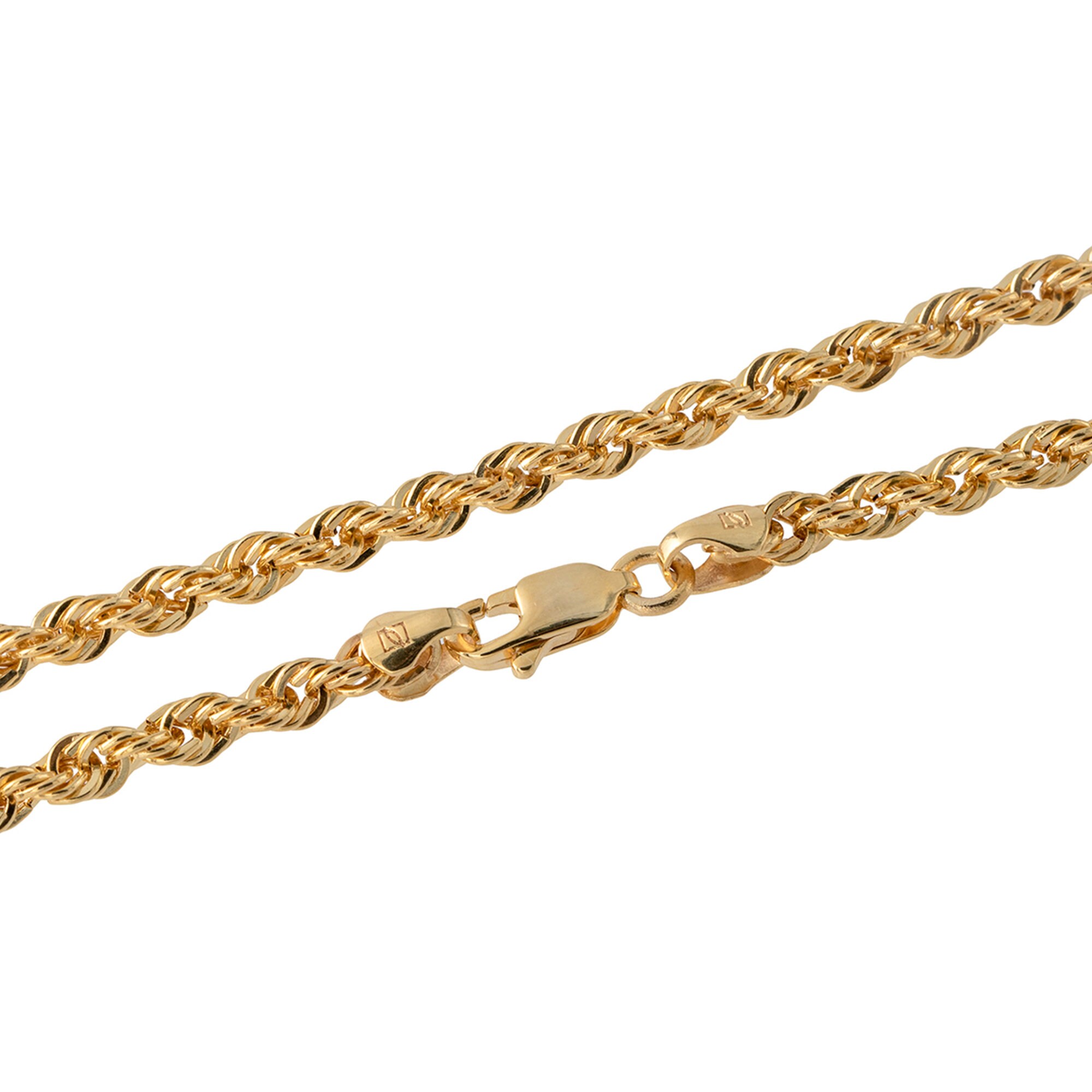 14K Solid Gold Rope Necklace | Gold Rope Necklace Chain | Thick or Thin ...