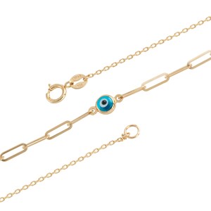 TAI Bracelet Card Gold/Blue Evil Eye