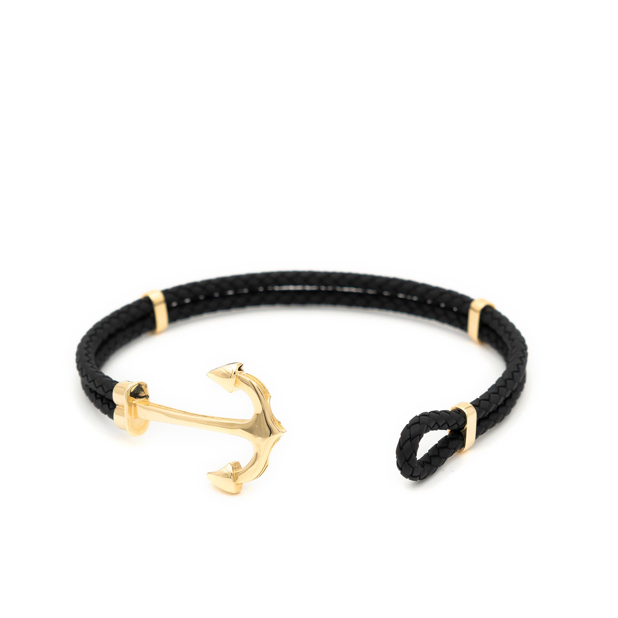 14K Men s Gold Anchor Bracelet Black Rope Men Solid Gold Etsy 14k-men-s-gold-anchor-bracelet-black-rope-men-solid-gold-etsy