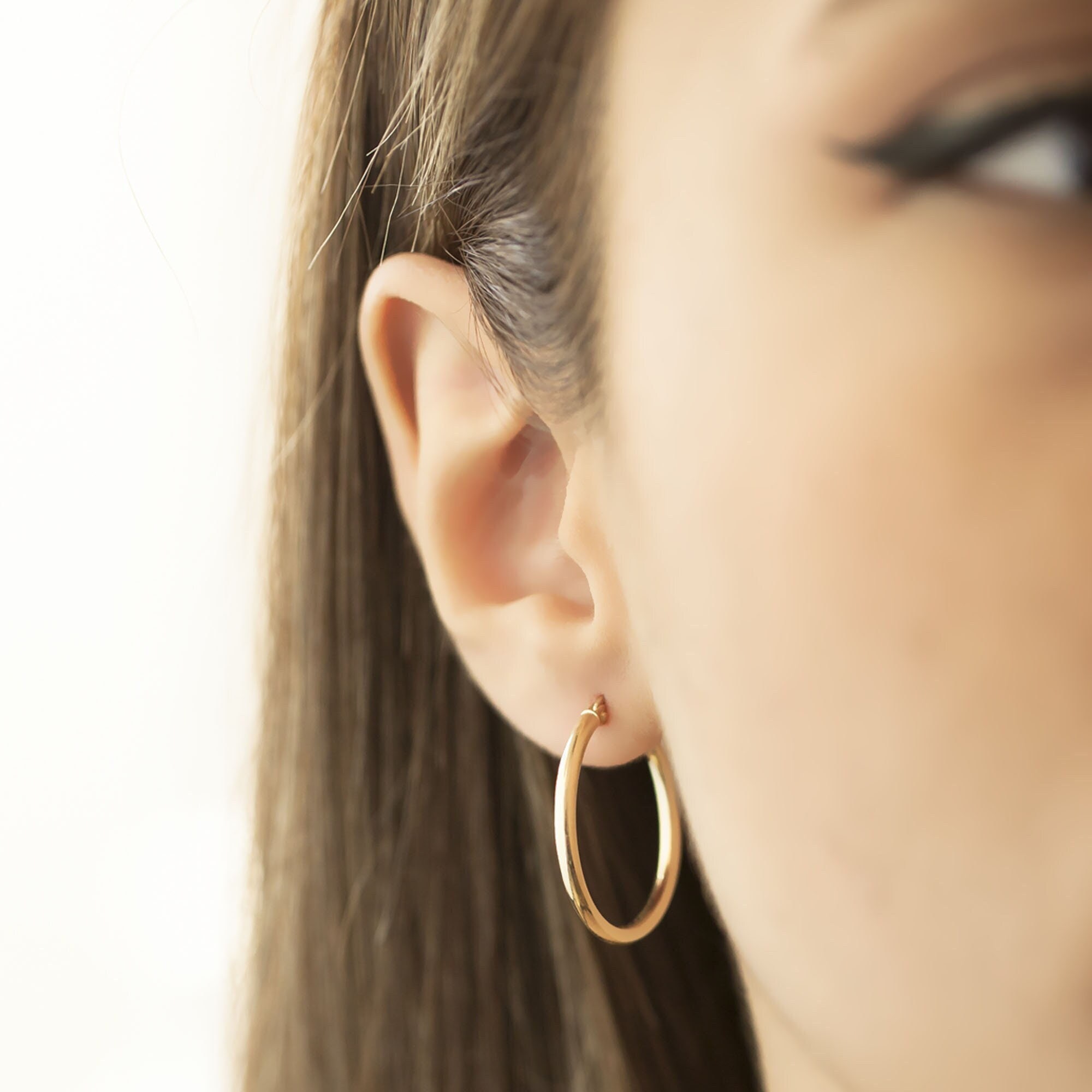 MYEARS Orecchini a cerchio da donna, con iniziale A-Z | FindTheDeal