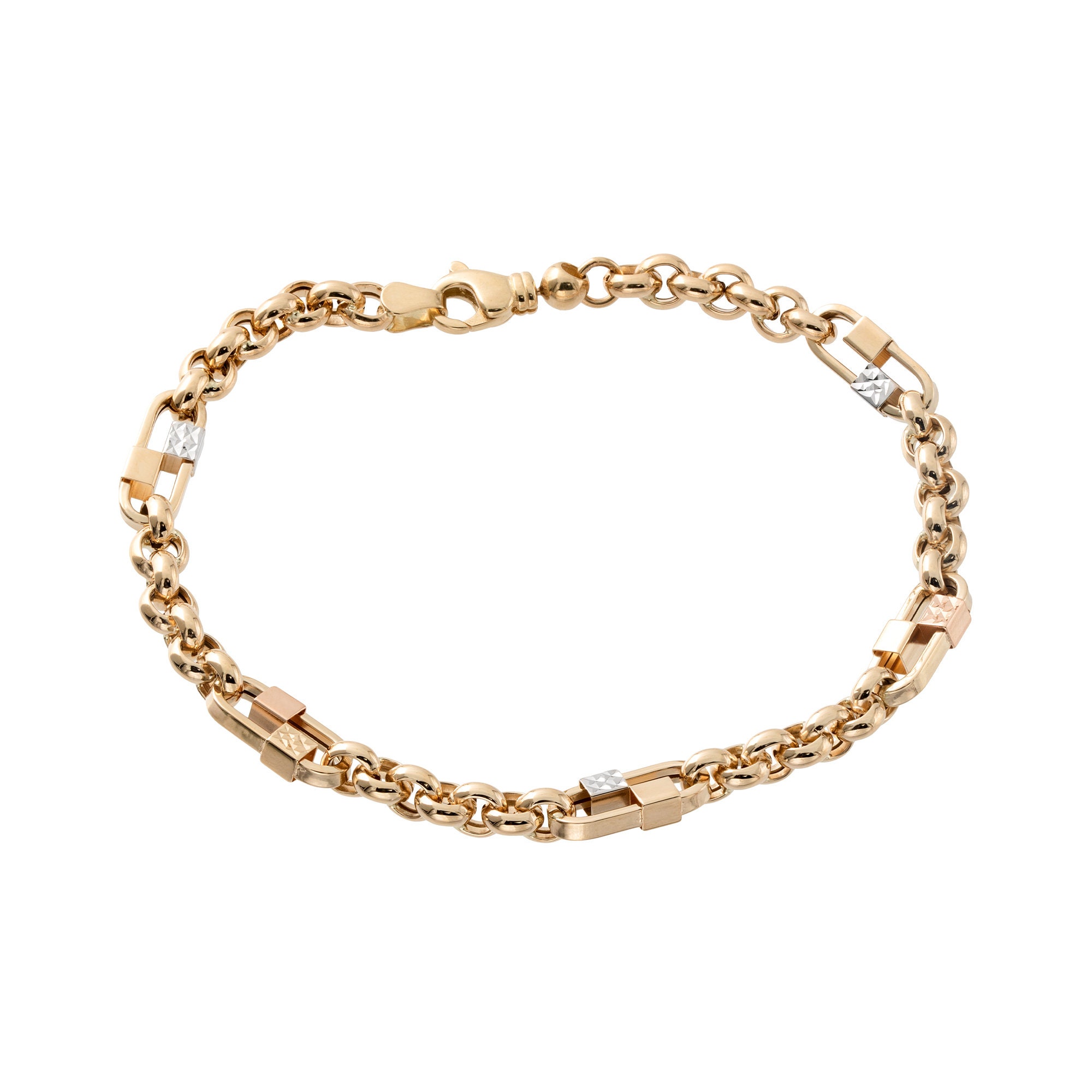 14k Gold Chunky Rolo Chain Bracelet | Fine Jewelry for Everyday Use ...