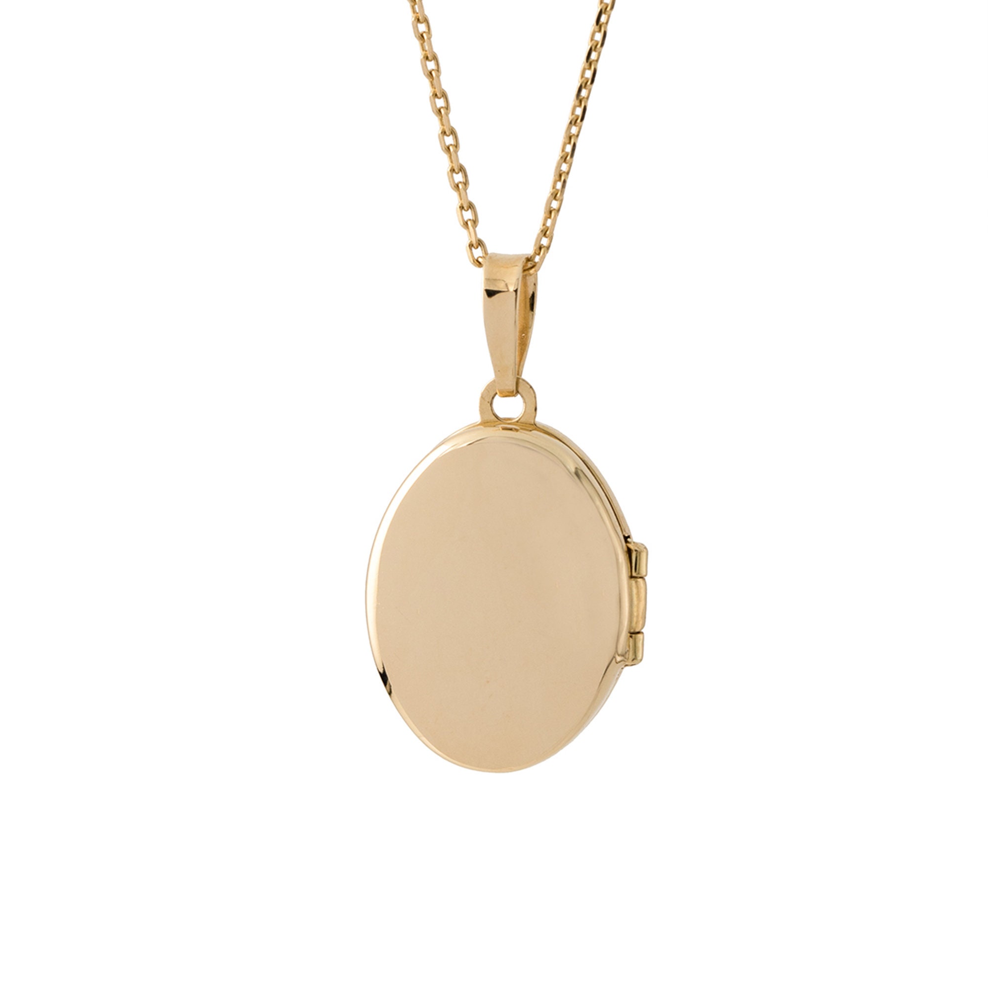 Mini Locket Gold 14k Yellow Gold Oval Mini Locket, 14K Solid Gold Oval Locket Pendant ...