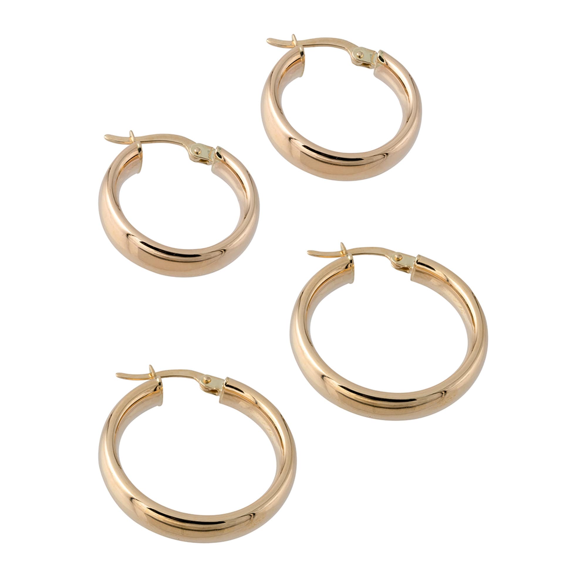 Kreolen, 14 Karat Gelbgold, Poliert, 1,25 Mm