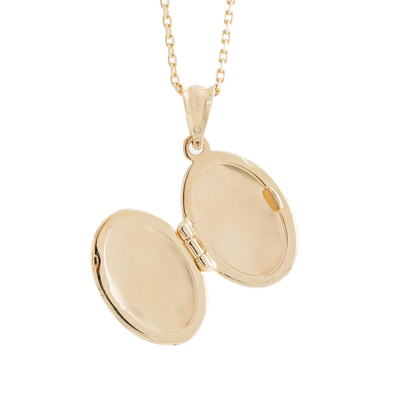 14k Yellow Gold Oval Mini Locket, 14K Solid Gold Oval Locket Pendant ...