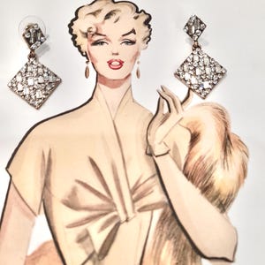 Drop earrings / Art Deco style earrings / Party wear jewellery / 1920s style jewellery / Wedding jewellery / Dangle earrings / Art Deco gems