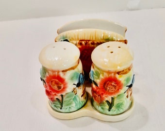 Chintz keuken / Zout en peper set / Cruet set / Landelijke keuken / Kitchenalia / Rustieke keuken / Keramisch zout en peper / Chintz huis