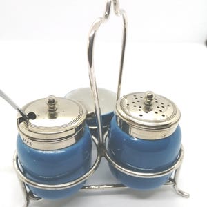 Cruet sets / Silver plate cruet set / Tray cruet sets / Downton Abbey style / Period Living / Edwardian kitchen / Breakfast tray ideas