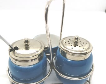 Cruet sets / Silver plate cruet set / Tray cruet sets / Downton Abbey style / Period Living / Edwardian kitchen / Breakfast tray ideas