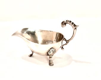 Edwardian sauce boat / Edwardian scorpion sauce boat / Fine dining / Downton Abbey style/ Period living / Flatware / Silver plate gravy boat