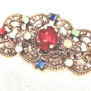 Brooches / Czech filigree brooches / 1920s brooches / Czech brooches / Antique brooches / Gifts for her / 1920s fashion / Gemstone brooches