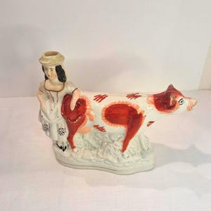 Staffordshire / 19th century Staffordshire / Staffordshire figurines / Staffordshire cow / Victorian Staffordshire / Staffordshire jug