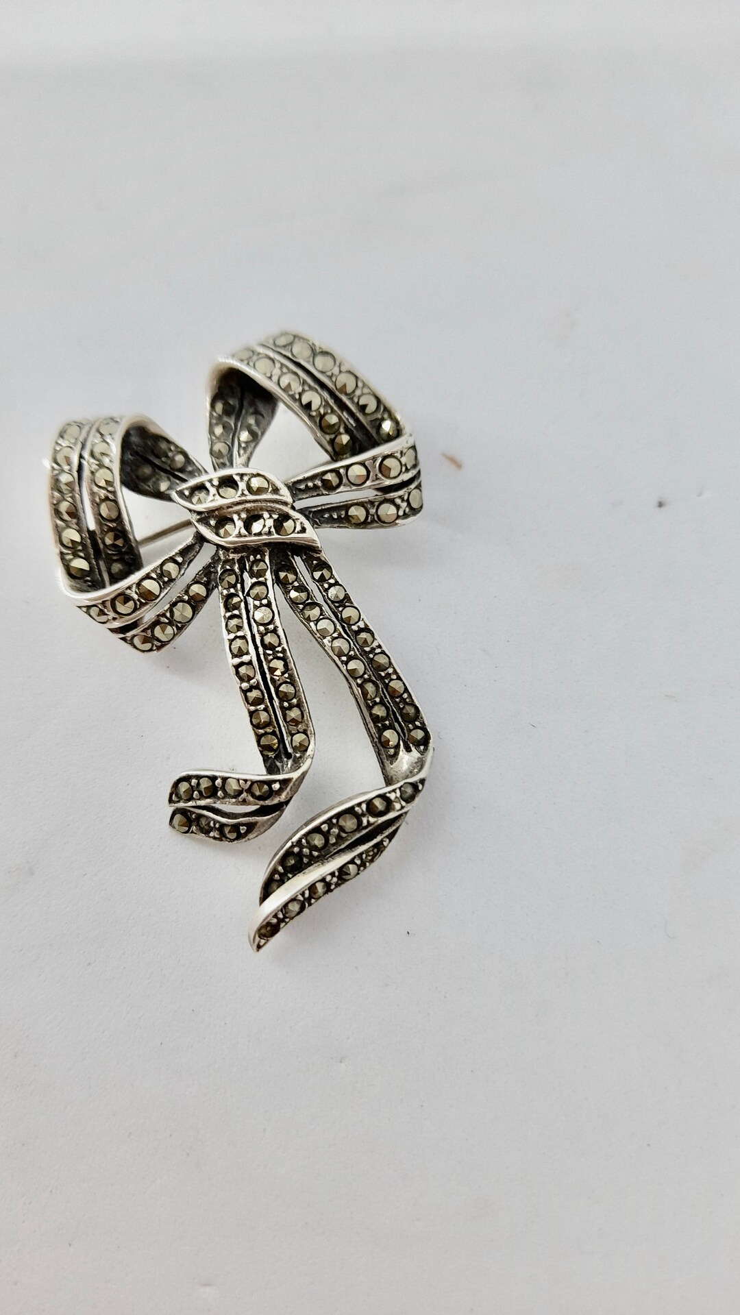 Broche / épingle à Robe En Argent Massif - Style élégant Vintage - Neuf Sans Emballage