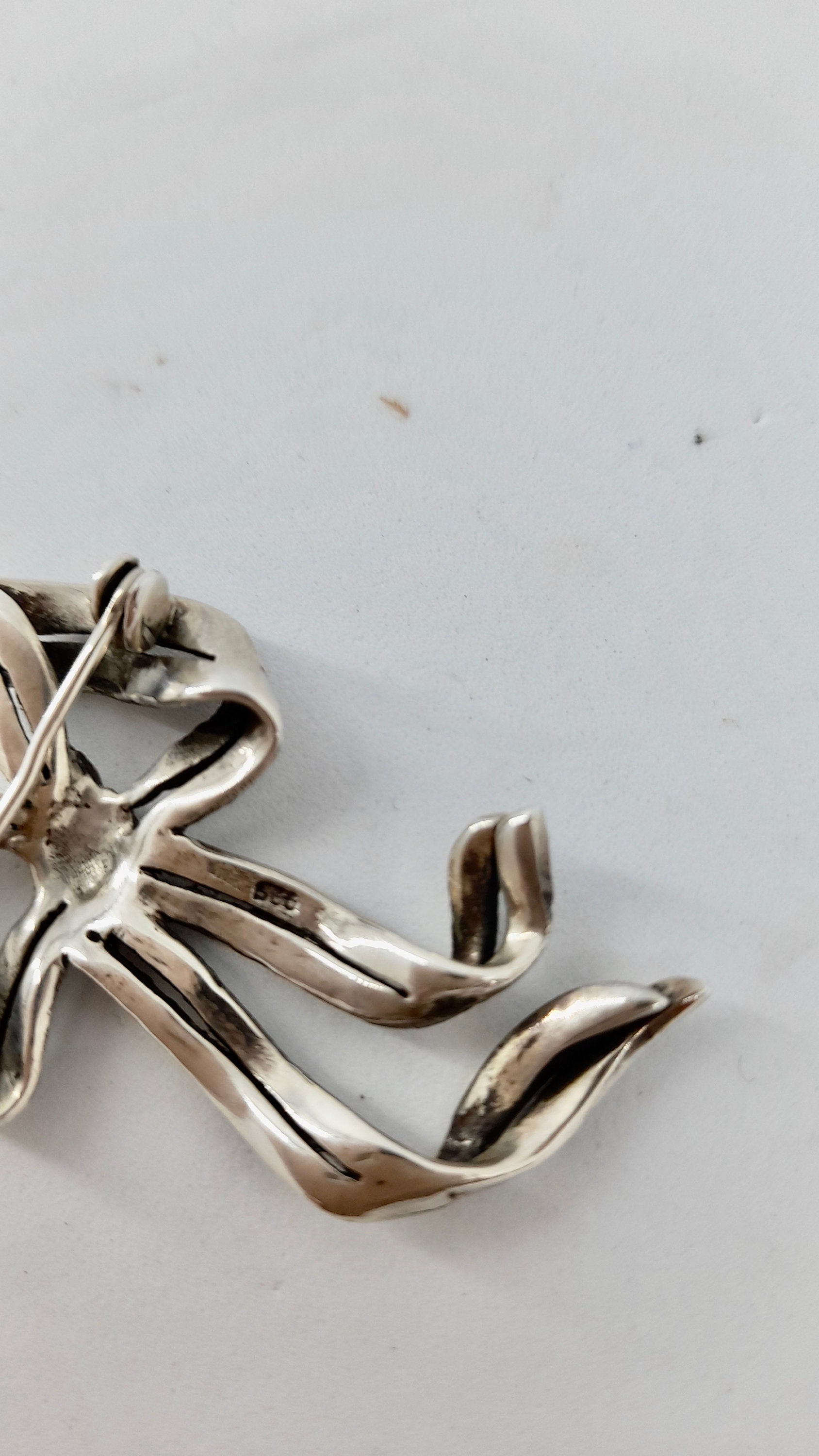 Broche En Argent Massif (sterling) Pour Robe - Bijou Vintage/classique - Neuf Sans Emballage