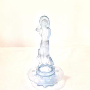 Walther & Sohne blue glass statue / Walther Sohne glass / 1920s glass / Glass figurine / Art Deco glass / Art Deco Walther and Sohne glass