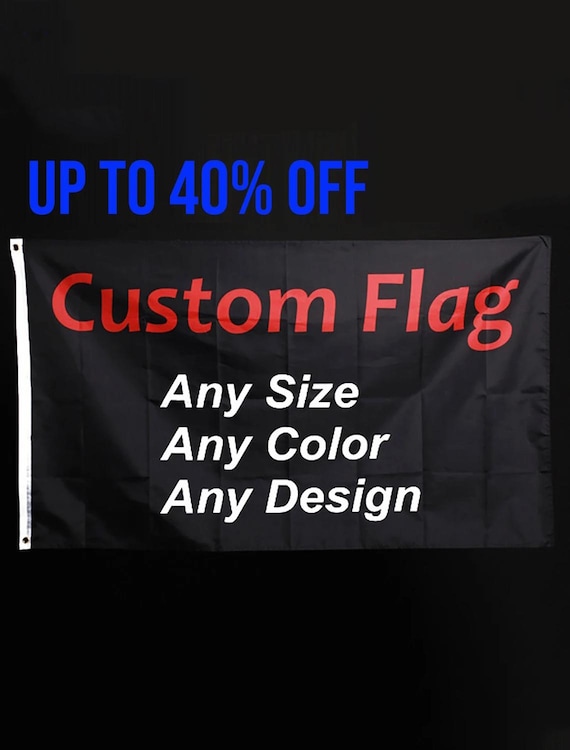 Custom Flag, Personalized Banner, Any Design, Business Logo, Sports Team, Bulk Order