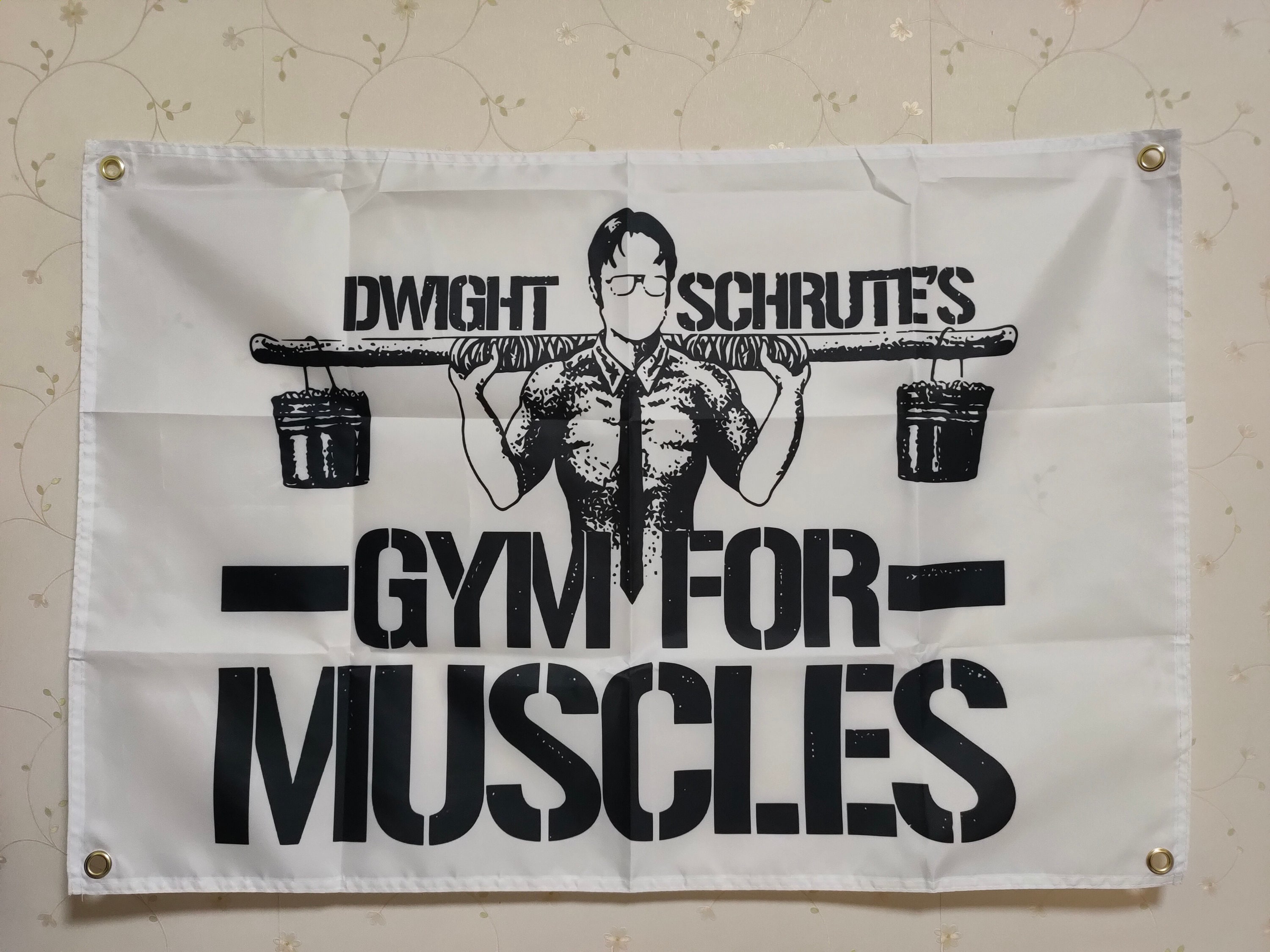 The Office Dwight Schrute Gym For Muscles 20oz Shaker Bottle White