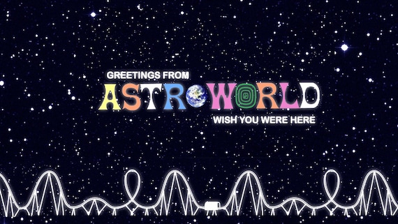 Travis Scott Astroworld Flagge – 90 X 150 Cm, Polyester, 4 Metallösen, Lebendige Farben