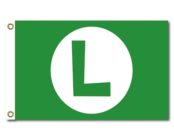 Bandera con el emblema de Luigi para decoración de paredes interiores y exteriores, tapiz/banderín