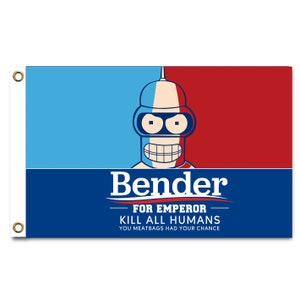 FUTURAMA  Bender for emperor flag Banner Decoration tapestry wall art sign hanging