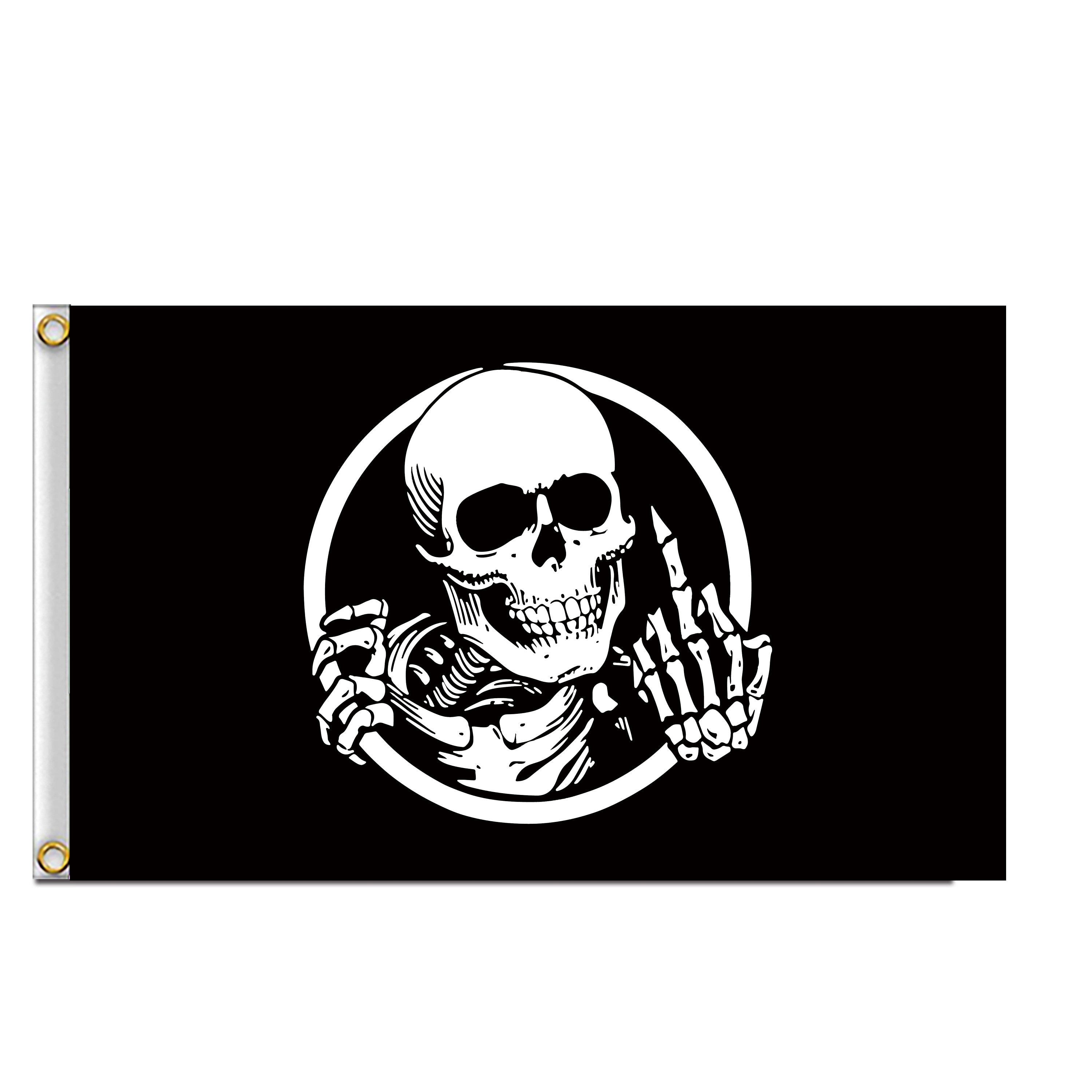 ドクロと骨の海賊旗：カスタムバイクタペストリー - Etsy 日本