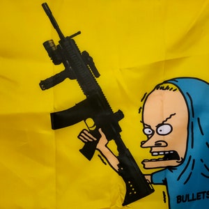 Beavis 'are You Threatening Me' Gadsden Flag - Funny Tapestry Wall ...