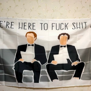 Step Brothers The Interview Flag  step bros flag Custom any size funny flag Tapestry 100D polyester