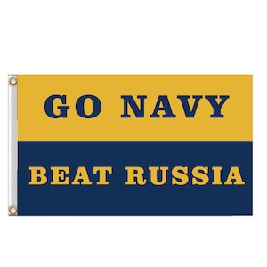 Go Navy Beat Army Flag: 100D Polyester Tapestry Banner - Etsy