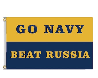 Go navy beat Russia Flag Any Size 100D polyester tapestry banner Free shipping