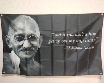 Baner z gobelinu Mahatmy Gandhiego: dekoracja ścienna do akademika