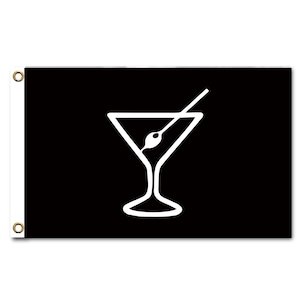 Martini Cocktail, Liquor Drink cocktails glass icon flag custom any size Banner 100D Polyester Decoration tapestry