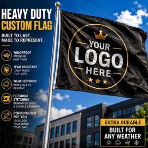 Robust specialdesignad flagga, vindtät utomhusbanderoll, rivstark, extra hållbar väderbeständig
