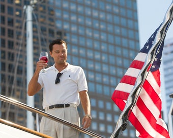 Wolf of Wall Street Flag Banner: Jordan Belfort Wall Art, Custom any design / Size