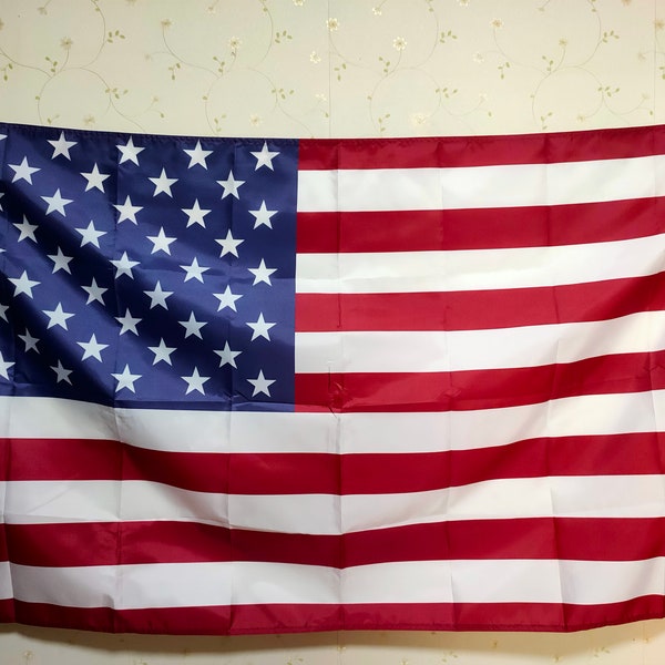 Drapeau américain personnalisé toute taille USA drapeau national américain Tapisserie 100D polyester