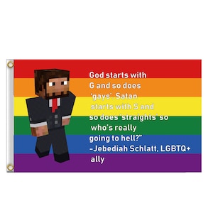Jschlatt Jebediah Schlatt flag Gay LQBTQ + ally Pride flag banner any size tapestry wall decoration