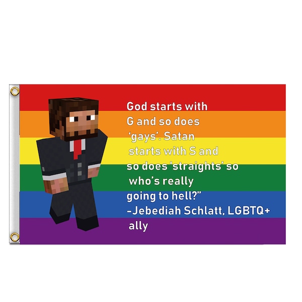 Jschlatt Jebediah Schlatt flag Gay LQBTQ + ally Pride flag banner any size tapestry wall decoration