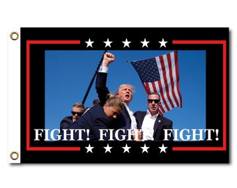 Trade Winds 3x5 FT 'TRUMP 2024' Patriotic Fist Flag - 'BIDEN SUKS WE THE PEOPLE HAVE HAD ENOUGH' - Woven Poly Nylon