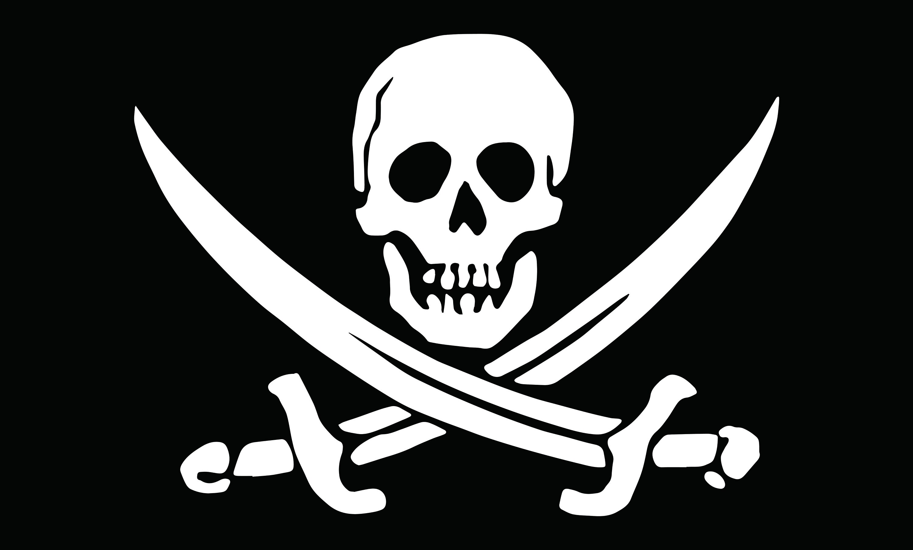thumbnail image 2 of Jolly Roger Pirate Flag – 5x3 Ft Skull & Crossbones, Polyester With Eyelets 2 of 2