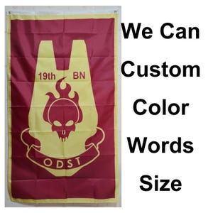 ODST Flag of 19th Shock Troops Battalion UNSC Special Forces Orbital Drop Shock Troopers flag Custom any size 100D polyester banner Tapestry
