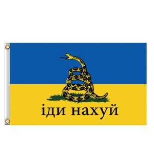 NEW Gadsden Ukraine Snake Don’t Tread On Me Ukrainian Flag Any Size 100D polyester tapestry banner Free shipping Ukrainian Libertarian flag
