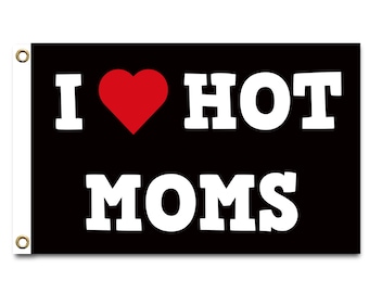 I Love Hot Moms Flags Funny Decoration Banner Mother'S Day & Birthday Tapestry  tapestry